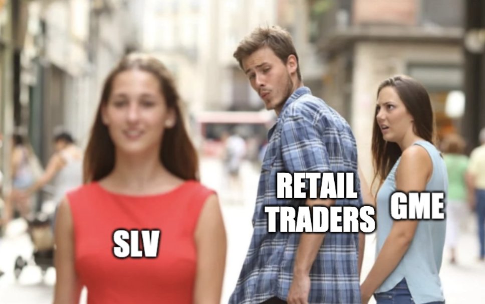 Unlike GameStop ($gme) which is worth billions, the above ground silver market is worth almost 1.5 Trillion (2018 estimate). This is not to mention the massive derivatives market on top of the silver spot market. A short squeeze will be much harder to achieve, so why bother? 