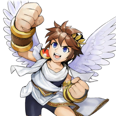 Why /does/ she say that so casually? 

Actually... come to think about it, who is she? Ah well, she seems nice enough!

"Well stranger, if you ever need yet another hand to help smack back those of evil, then feel free to call for me! Pit's the name, beating baddies is my game!"