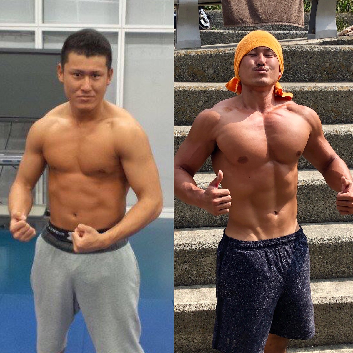 福田雄基 和製ドウェイン ジョンソンになる男 去年instagramで ちょっとだけ好評だった比較写真です 左 大学4年 野球バリバリの時 ベンチプレス1kg 右 28歳 筋トレできる海の家プロデューサーの時 ベンチプレス180kg 週に2回の筋トレでも 福田雄基 和製ドウェイン ジョンソンになる男 去年instagramで ちょっとだけ好評だった比較写真です 左 大学4年 野球バリバリの時 ベンチプレス1kg 右 28歳 筋トレできる海の家プロデューサーの時 ベンチプレス180kg 週に2回の筋トレでも