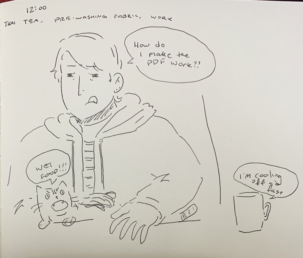 #hourlycomicday my cat is very old and very demanding and I love him