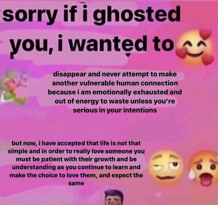 Reactions Pa Twitter Sorry If I Ghosted You I Wanted To Disappear And Never Attempt To Make Another Vulnerable Human Connection Because I Am Emotionally Exhausted And Out Of Energy To Waste
