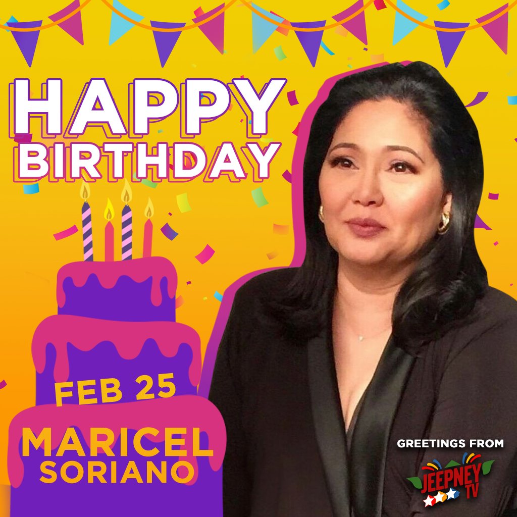 Happy birthday Maricel Soriano!  Greetings from Jeepney TV 