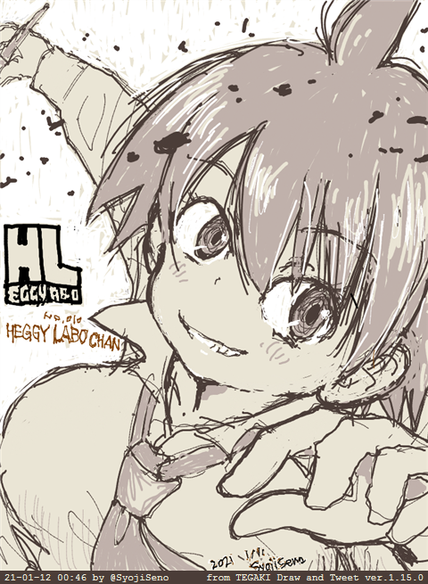 #今月描いた絵を晒そう #2021年01月
FAは全然描けなかったのだ。そもそもアニメやマンガが全然観られてない(メ>Д<)
『\カレーメン / 2nd』 #ゆるキャン2 
『詐欺師』 #アクダマドライブ 
『ヘギラボちゃん』 #HEGGYLABO
『LOVE』 #きゅって さんカレンダーガールのオマージュ
この4枚のみ! #FA 