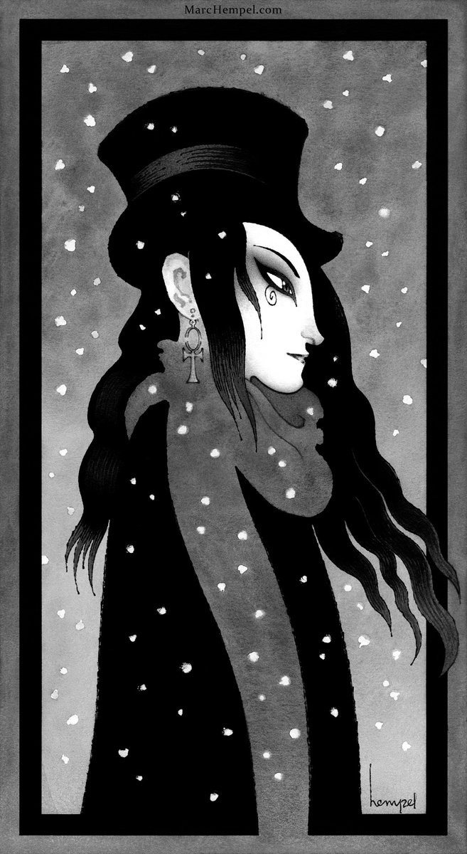 A snowy Death for a snowy day! This one's from February of 2019 ... #Sandman #SandmanNetflix <a href="/neilhimself/">Neil Gaiman</a>