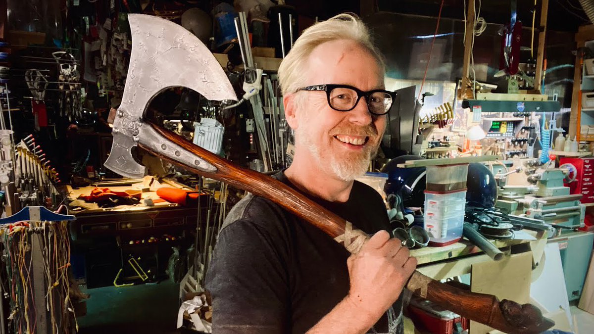 Check out @donttrythis #onedaybuild of @SonySantaMonica #godofwar #kratos #levianthan #axe !!!!  Super fun to make this quick illustration of #adamsavage and the axe! #illustration #cartoon #stylized #videogames #playstation #ps4