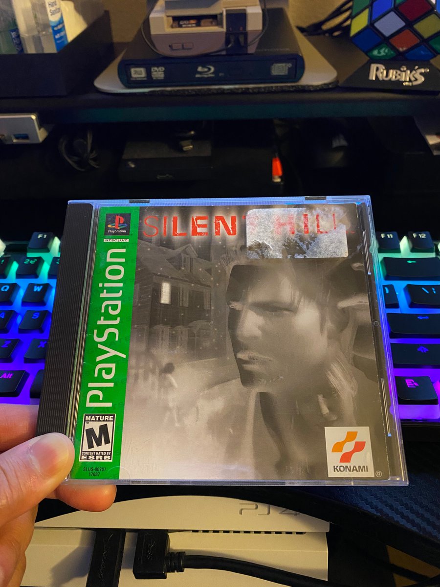 Before today ends, Silent Hill was released in North America for Playstation 22 years ago today. My original I first bought is in storage, this is a copy I bought at a GameStop in the early 2000's. I believe this is the greatest hits version. #SilentHill #Konami @Konami https://t.co/pGc67AGbUN