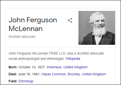 Preparing Descent during the late-1860s, Darwin reached for John Ferguson McLennan’s Primitive marriage (1865).