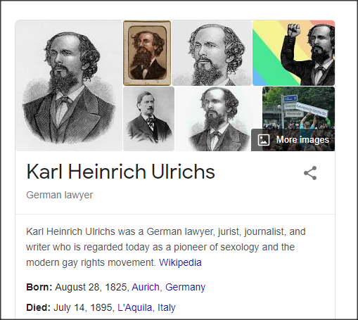 In his 1868 pamphlet Memnon, Karl Heinrich Ulrichs reported the views of an acquaintance who believed that the merging of female and male components within a single individual reflected a general principle within nature.
