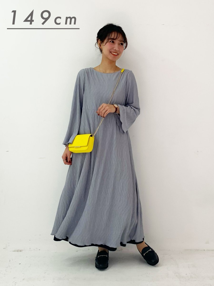 Cohina 155cm以下の小柄女性向けブランド 身長155cm以下の Cohina Staff が着回し ワッシャーフレアワンピース T Co Z4hlseq9ub スカートやパンツのレイヤード ベルトをつけたり 様々な着回しが楽しめる ワンピース Cohina Cohinaコーデ