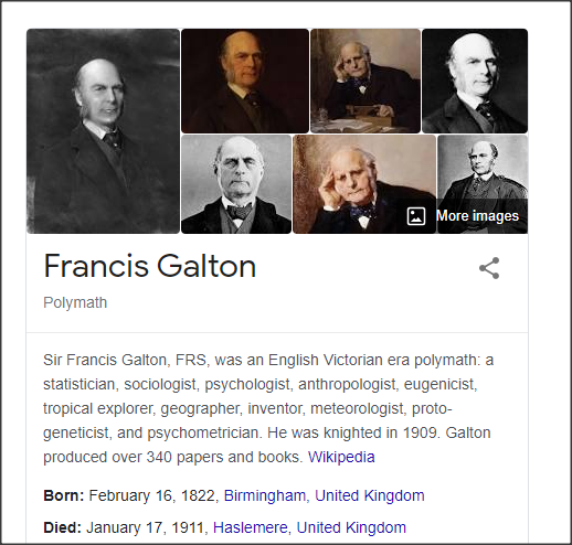 The piece was situated squarely in the mould set by the British eugenicist Francis Galton and echoed sentiments that had featured, in softer focus, in the conclusion of Descent.