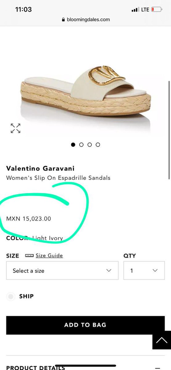 karitoavalos's tweet photo. @Bloomingdales  hey bloomingdales there is an issue on your website , prices change dramatically by clicking on the product , i need assistance . https://t.co/wTJZyji3uG