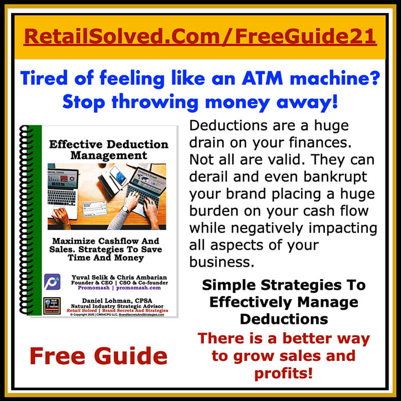 Every brand hates managing deductions. They are one of the biggest costs brands get saddled with. Not all are valid &amp; reconciling them wastes a tremendous amount of time. There is a better way. CMS4CPG.com/guide21 #expowest #startups #branding #entrepreneurship #retail