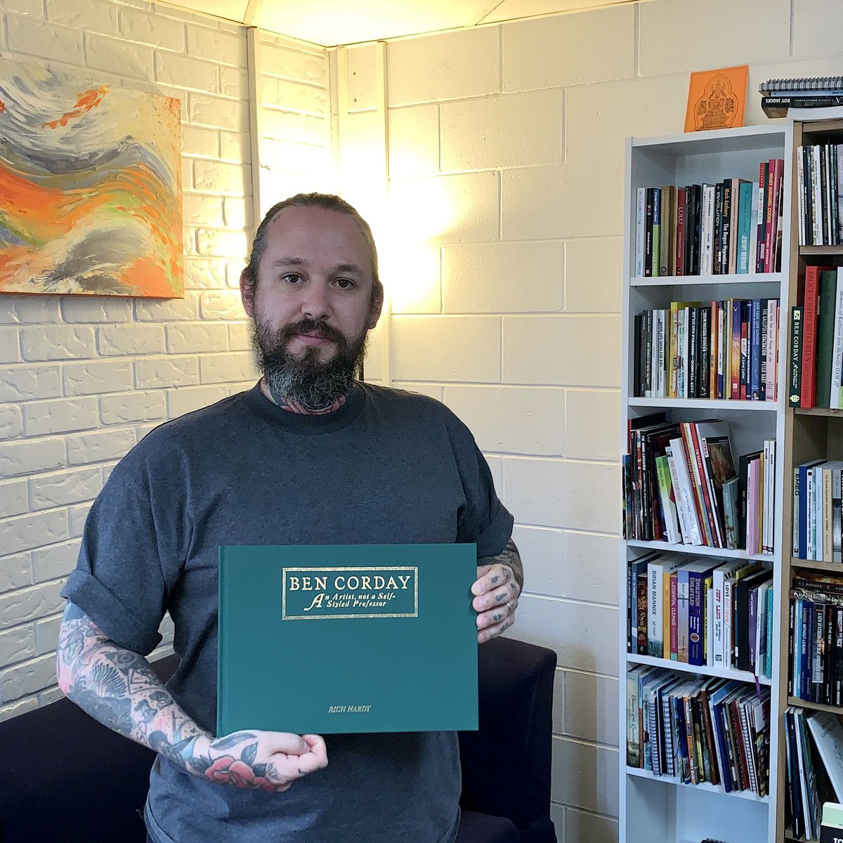 paradigmprint's tweet photo. 🍾 Congratulations #rich_hardy on your epic #tattoo book.  So many amazing historical photos on the life of #BenCorday an instant collector's item. #paradigmprint #hardcoverbook #goldfoil https://t.co/Y2zFQAX6sK