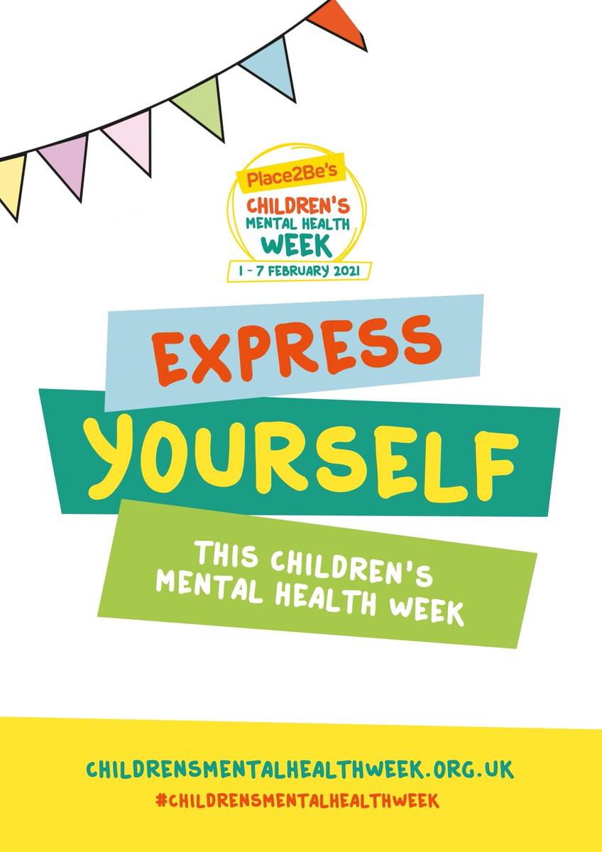 Children’s Mental Health Week. Check out childrensmentalhealthweek.org.uk for lots of helpful materials for families and educators. How are you planning to express yourself this week? #ChildrensMentalHealthWeek #education #schools #children