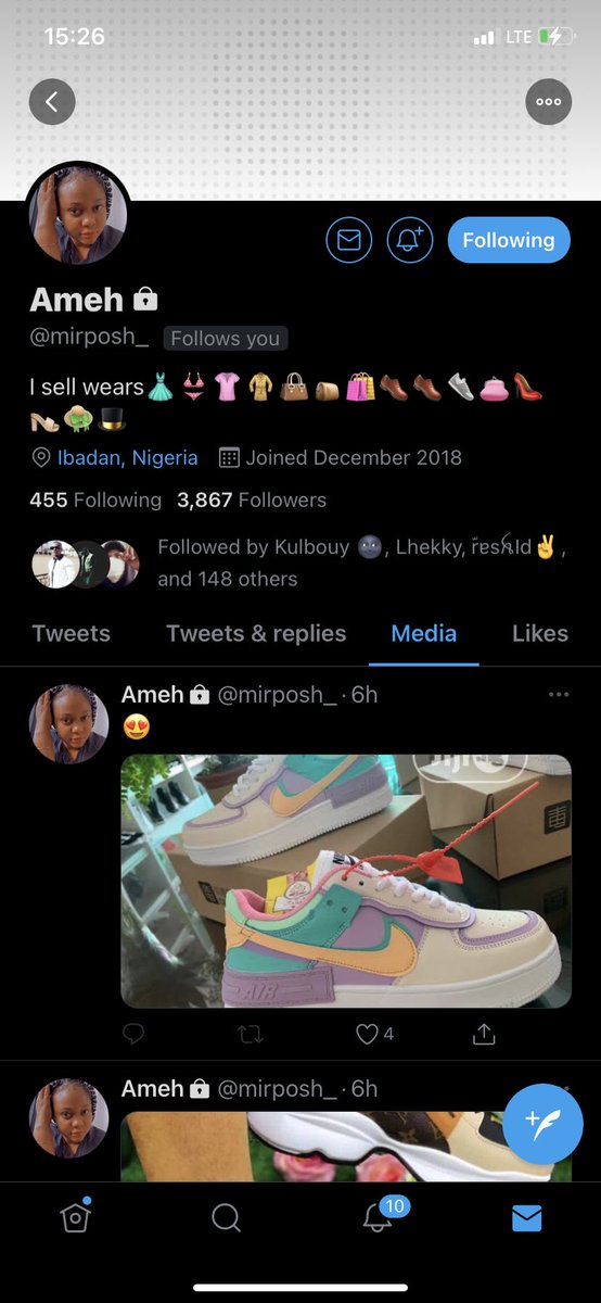 ...just two sneakers pictures on her page which she posted that yesterday And just two pictures of her which she posted in less than 2 monthsSo how did di anon see the wristwatch on her page??? Then I went on to search for her bank account name on Twitter search pad...