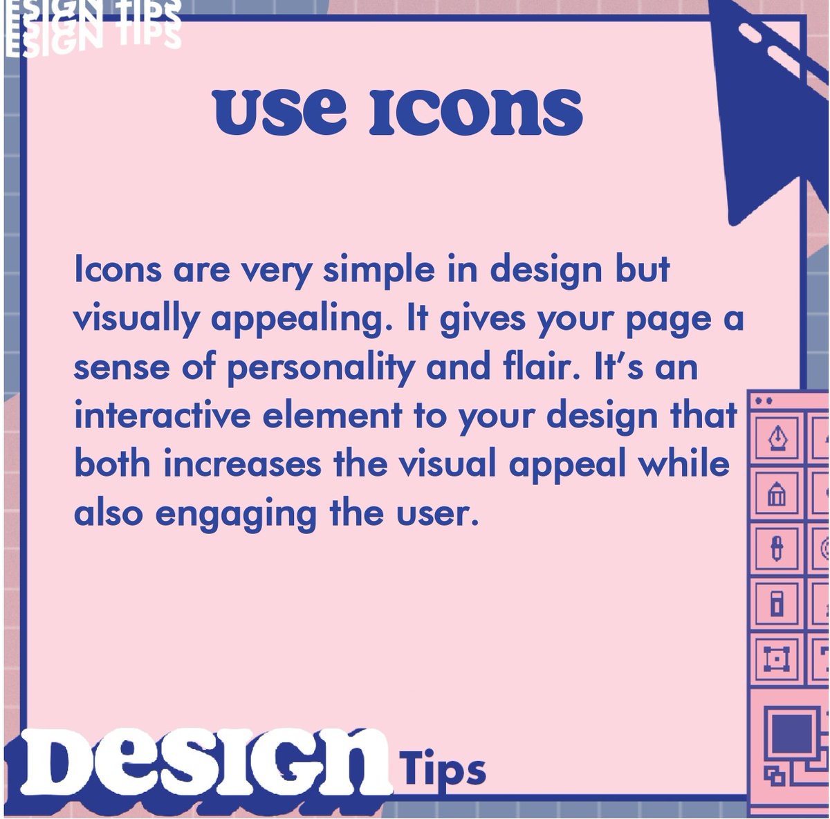 createam_pcshs's tweet photo. ✨ DESIGN TIP #3 ✨

Pubmat by: Krisha Taruquin
#CREATips

Source:
S. (2020, August 26). 13 Graphic Design Tips &amp;amp; Tricks That Actually Work! Retrieved February 01, 2021, from https://t.co/ra0YpqpKiT https://t.co/HAxgMqb3cA
