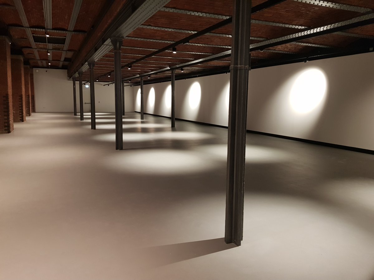 Altro FlexiFlow installation at Manchester Museum of Science &amp; Industry. #Altro #Resin #Floors #Industrial #Flooring #QFlooringSystems