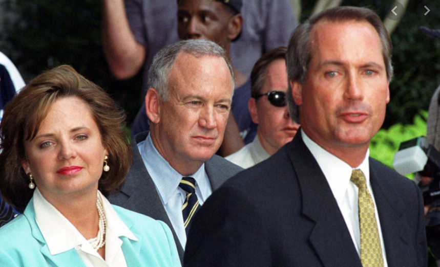 4/5 The Epstein ties are interesting, particularly given that Lin Wood, Trump lawyer, recently sent a threat letter to Vegas mogul Steve Wynn. The letter was sent an ex-Epstein civil lawyer - Michael Pike. Lin Wood was also on the JonBenet Ramsey case, photo of her parents & Wood