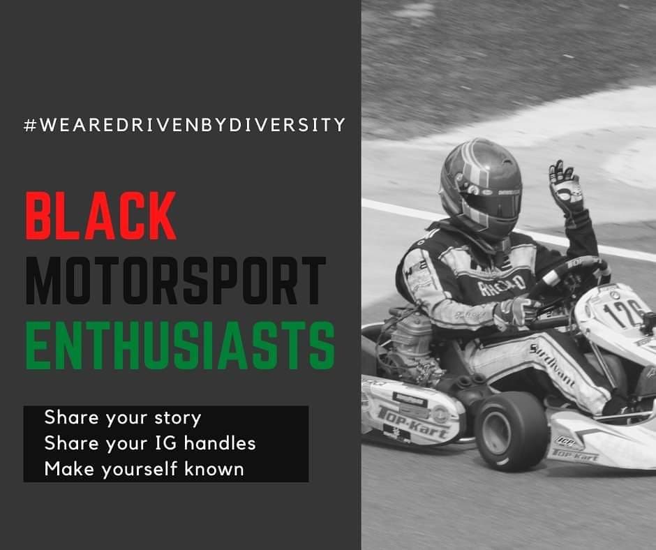 Also, on some select social media platforms, I will be sharing some of my personal experiences of being a racer of color in motorsport.  #BlackHistoryMonth    #BlackLivesMatter    #blackmotorsporthistorymonth  #motorsport  #racing  #wearedrivenbydiveristy