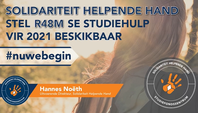 solidariteit's tweet photo. Helpende Hand stel die jaar R48miljoen se studiehulp aan studente bekend, @NoethHannes hoop dit sal meer as R50miljoen teen volgende jaar wees. #NuweBegin
https://t.co/fXw4gxyXVM https://t.co/a1vfEy3pTr