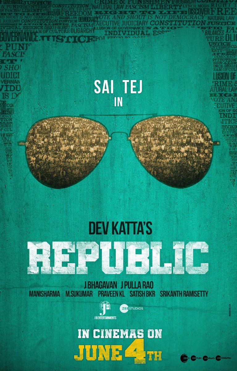 ChiruIdealActor's tweet photo. #Republic - In theaters from 4th of June 2021. 

#SDT14 #RepublicOnJune4th
@DevaKatta @aishu_dil #Manisharma @bkrsatish @JBEnt_Offl @ZeeStudios_ https://t.co/7wADiSETVC