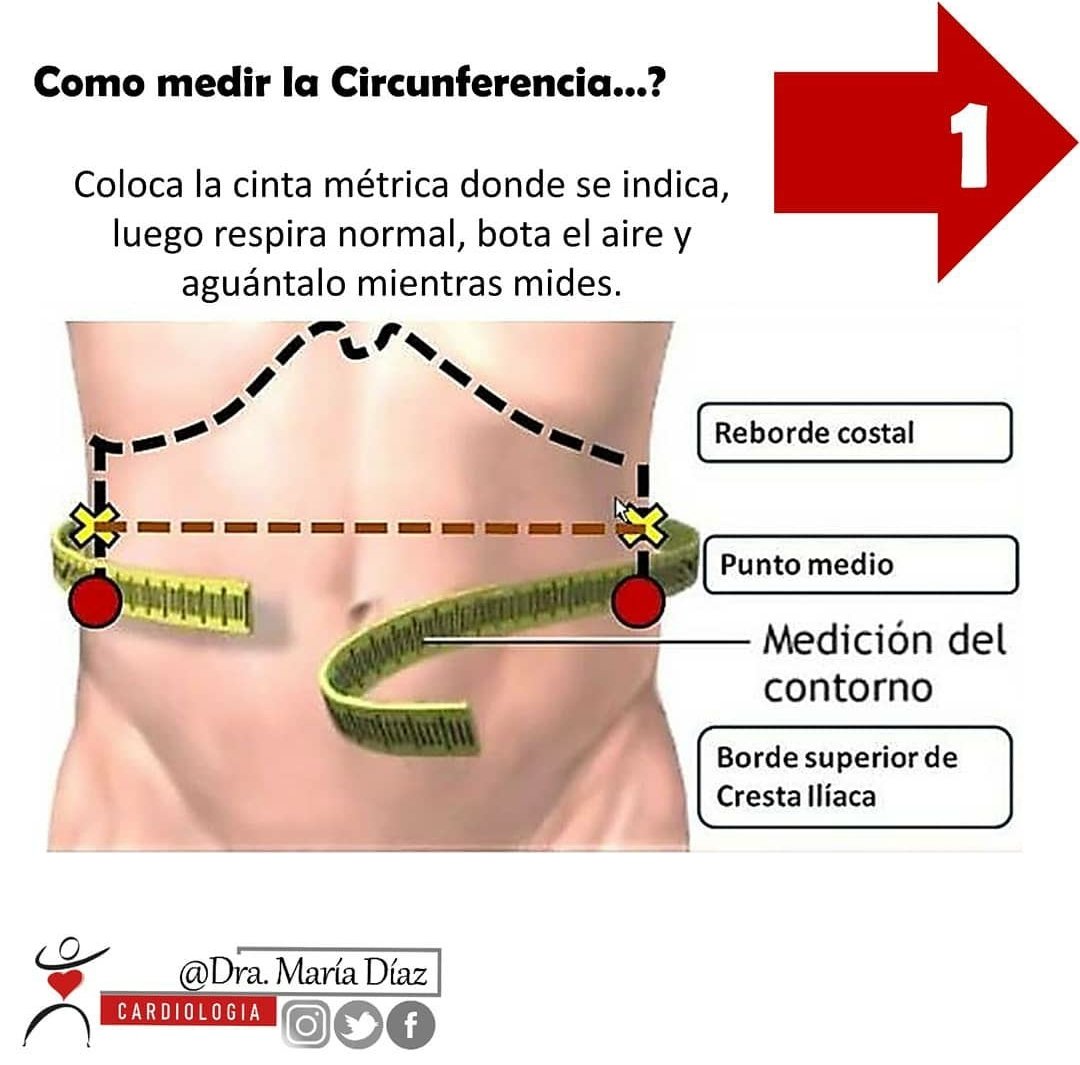 Dra. Maria Diaz L. on X: ⚠️IMPORTANTE Algunas personas han medido MAL su circunferencia  abdominal toda la vida ¿sabes como medir tu barriga? Te enseño como es,  para saber si estas en