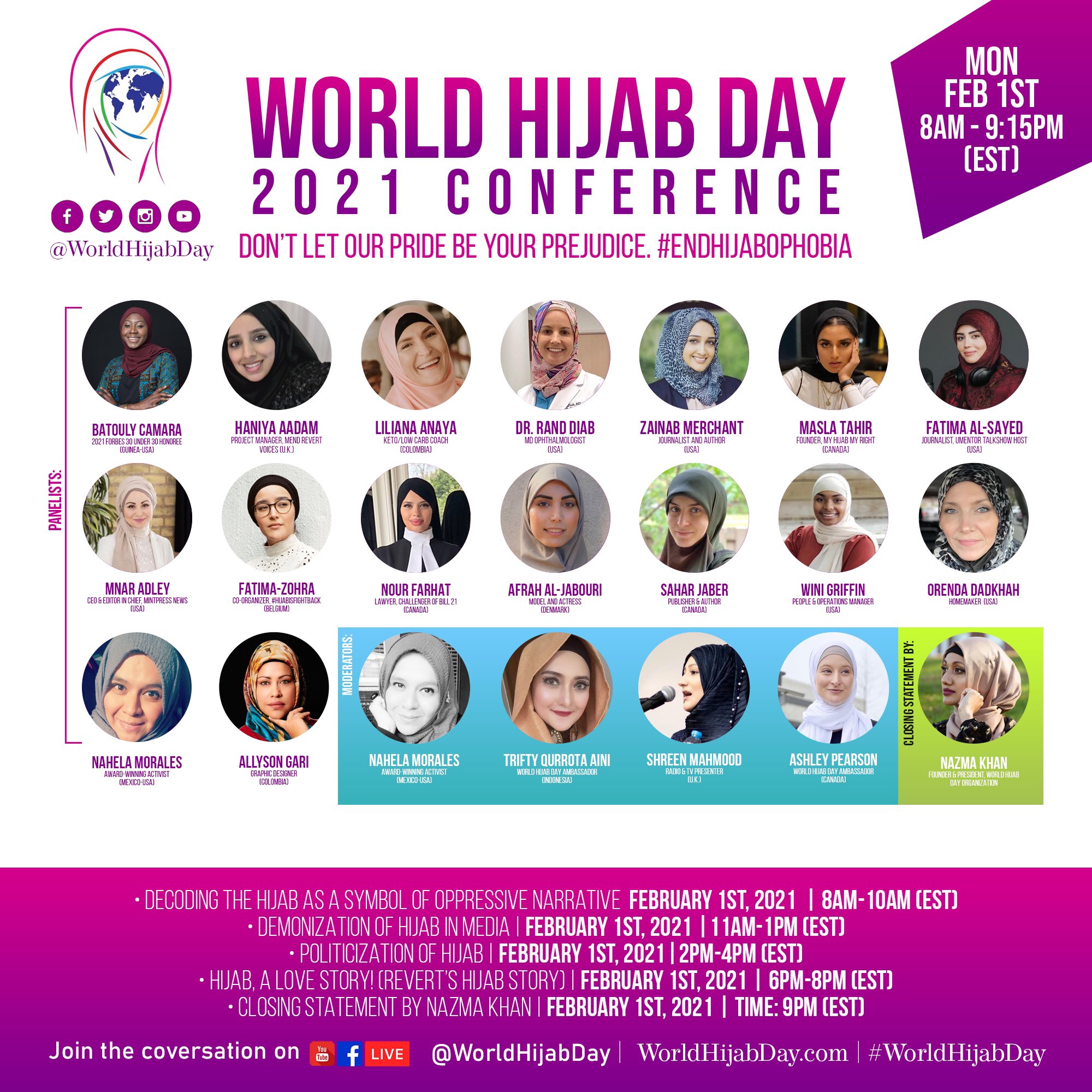World Hijabday Worldhijabday Today Is World Hijab Day Join Us For A Spectacular Virtual Event Today From 8 Am 9 15 Pm Est Live On Facebook Youtube Worldhijabday Join Worldhijabday21 Conference World Hijabday Worldhijabday Today Is World Hijab Day Join Us For A Spectacular Virtual Event Today From 8 Am 9 15 Pm Est Live On Facebook Youtube Worldhijabday Join Worldhijabday21 Conference