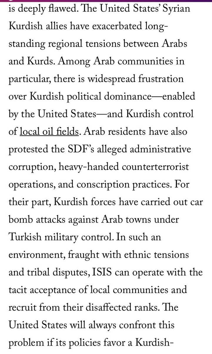 7/ PYD governance has well documented flaws. But describing them without mentioning neither the regime alternative (Arabs still prefer PYD areas to regime areas) nor to what the PYD think they have to fight against (pro-TUR islamist groups) isn’t giving a full picture.