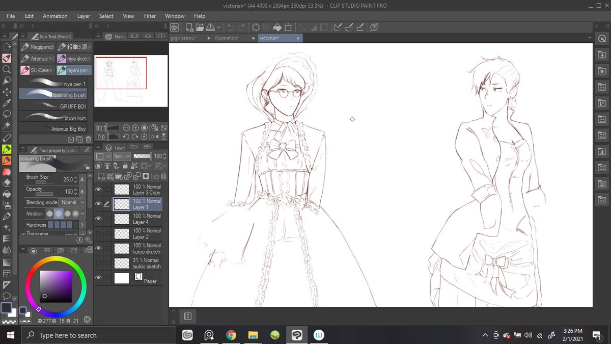 if anybody cares heres the victorian fem! krtsk i drew and decided not to finish,,, 