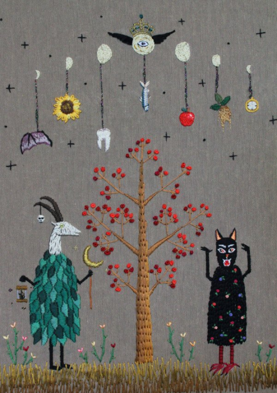 ‘Spring Ritual’ Embroidery by Turkish textile artist Irem Yazici #womensart