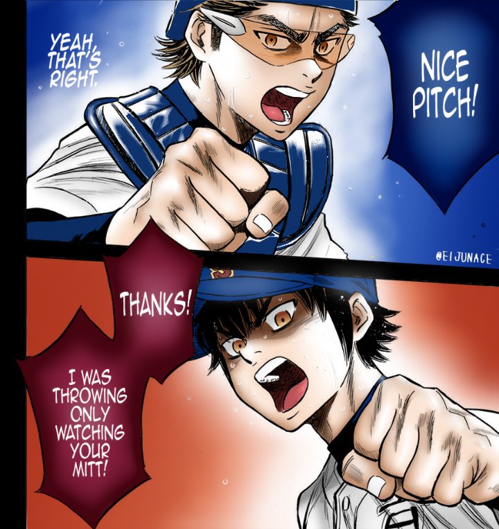 posting bcs this has been in my gallery for way too long lol

#daiyanoace
#ダイヤのA
#mangacoloring