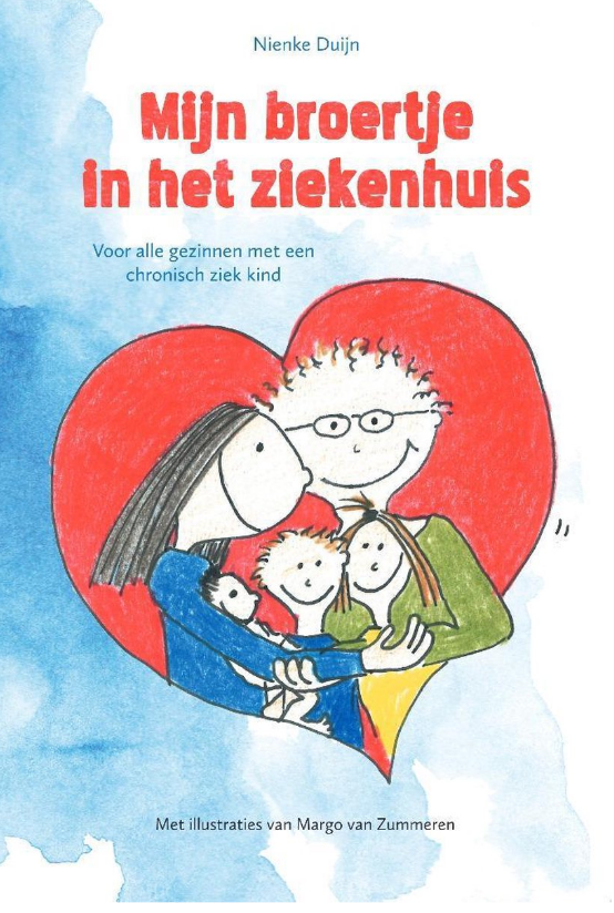 Is jou broertje/zusje chronisch ziek? Dit boek gaat over ‘ik’ die zijn gedachten verwoord over zijn broertje die regelmatig in het ziekenhuis ligt. Vanuit het oogpunt en denkwijze van een kind wordt het verhaal verteld. Te koop via o.a. Bol.com.