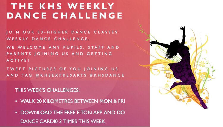 KHSArtDesign's tweet photo. Welcome to another week of our #KHSDance challenge, join us! https://t.co/6bR7IPEsmJ