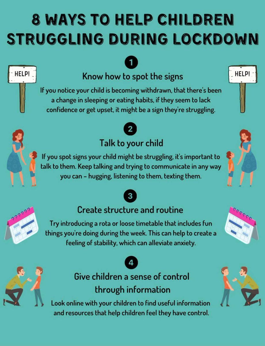 HopeBAssociates's tweet photo. Some helpful tips to help children who may be struggling during lockdown https://t.co/FYzTmU7kpH