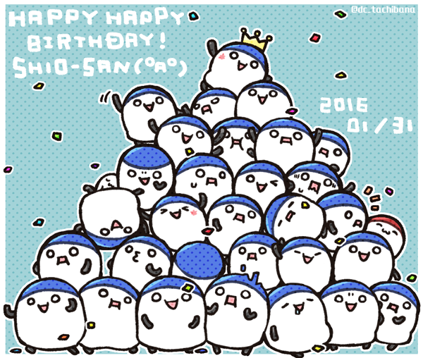 塩さんのお誕生日記念絵、今年のものでなんと10枚目でした!? 