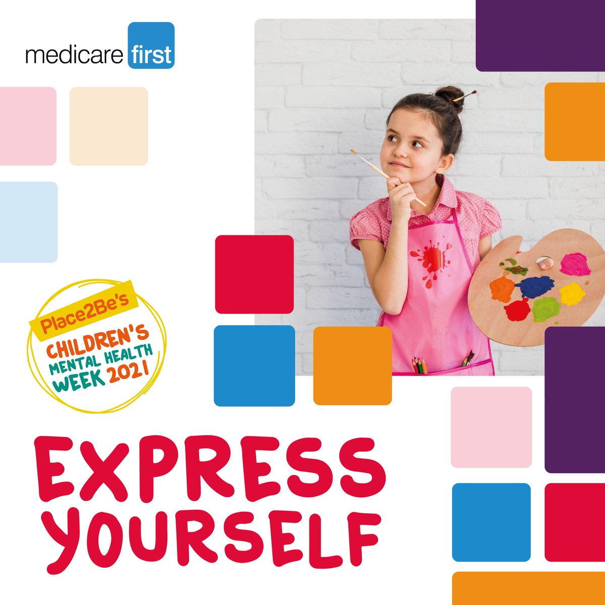 MedicareFirst's tweet image. ⭐Express Yourself! ⭐

This week is @Place2Be #ChildrensMentalHealthWeek, and we're going to be sharing some top tips this week on how to to help children express themselves and feel good about themselves in confusing times!