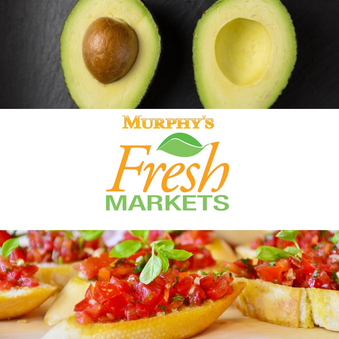 Avocados the heart healthy fruit  is not just for guacamole.  Try topping your avocado with some Murphy's Bruschetta- Game Changer!