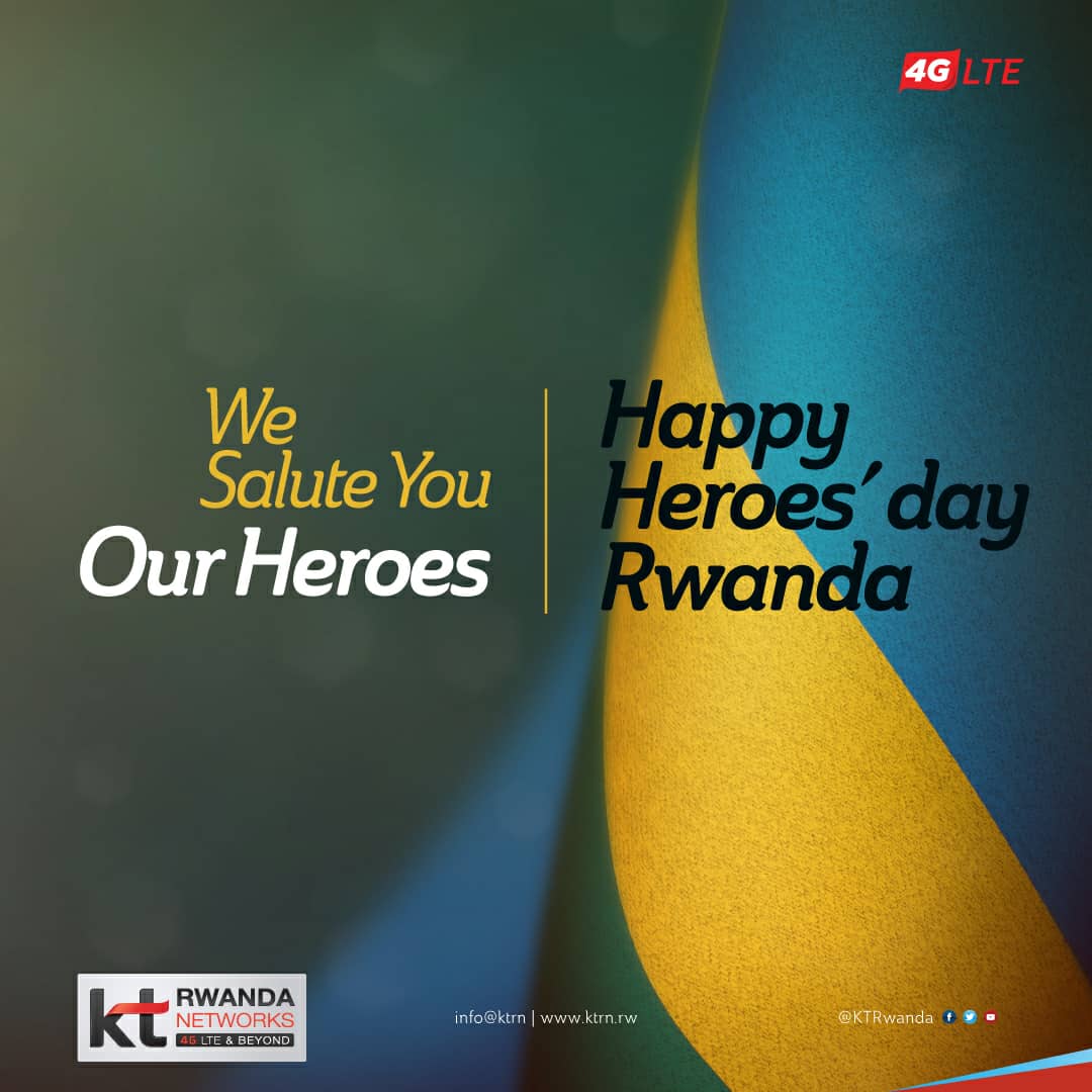 A very Happy  Heroes' day Rwanda.
We salute you, our Heroes for putting Rwanda first.
#HappyHeroesDay