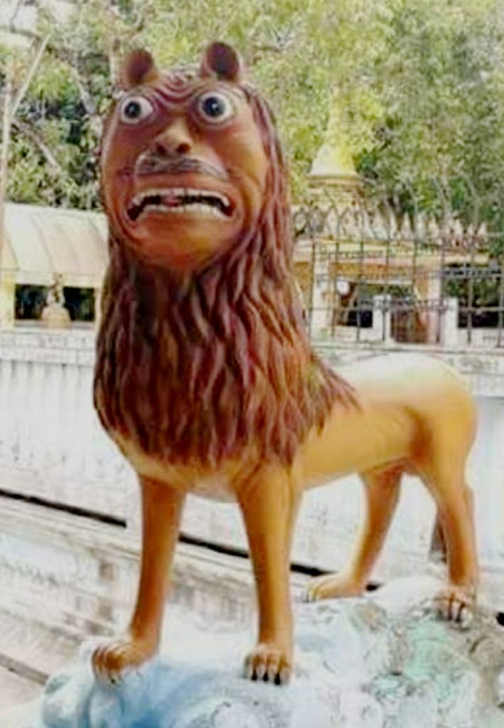 Me : Mom, can we have a Lion?

Mom : we have a Lion at home.

Lion at home :