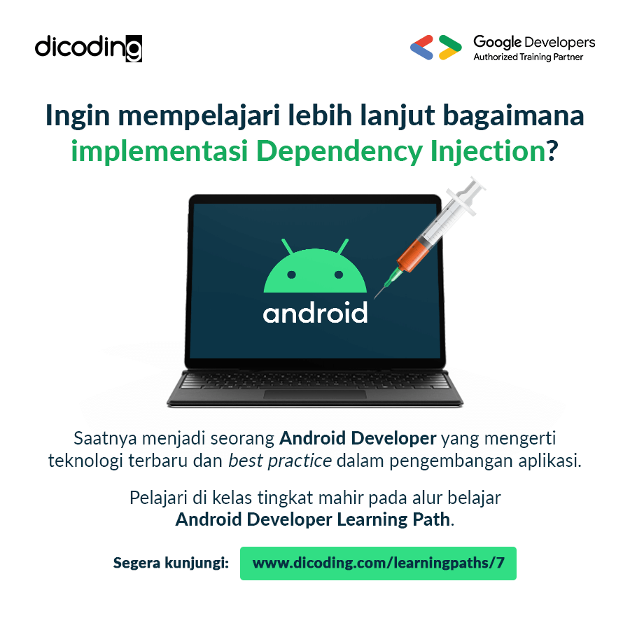 dicoding's tweet photo. ๐ช๐ Ayo jadi Android Developer Expert dengan kuasai materi Android di #dicodingacademy
.
๐ Klik https://t.co/cSik0t6U9E
.
#androiddevelopers #programmers #belajarandroid #dicodingacademy #androidexpert https://t.co/mU1TzZBto1