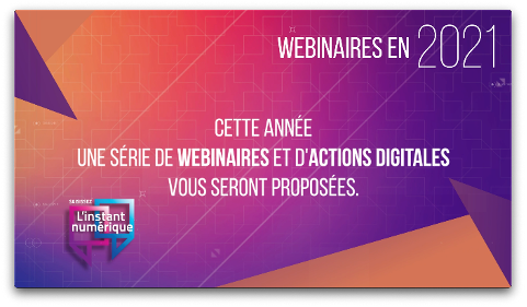 🔵 #2021 votre salon L’instant numérique s’adapte au contexte COVID
1er webinaire :
🗓️ Jeudi 4/02
🕚 11h - 12h
Transformation #numérique – partage de bonnes pratiques pour se réinventer
Lien d'inscription : bit.ly/38Vh9p6