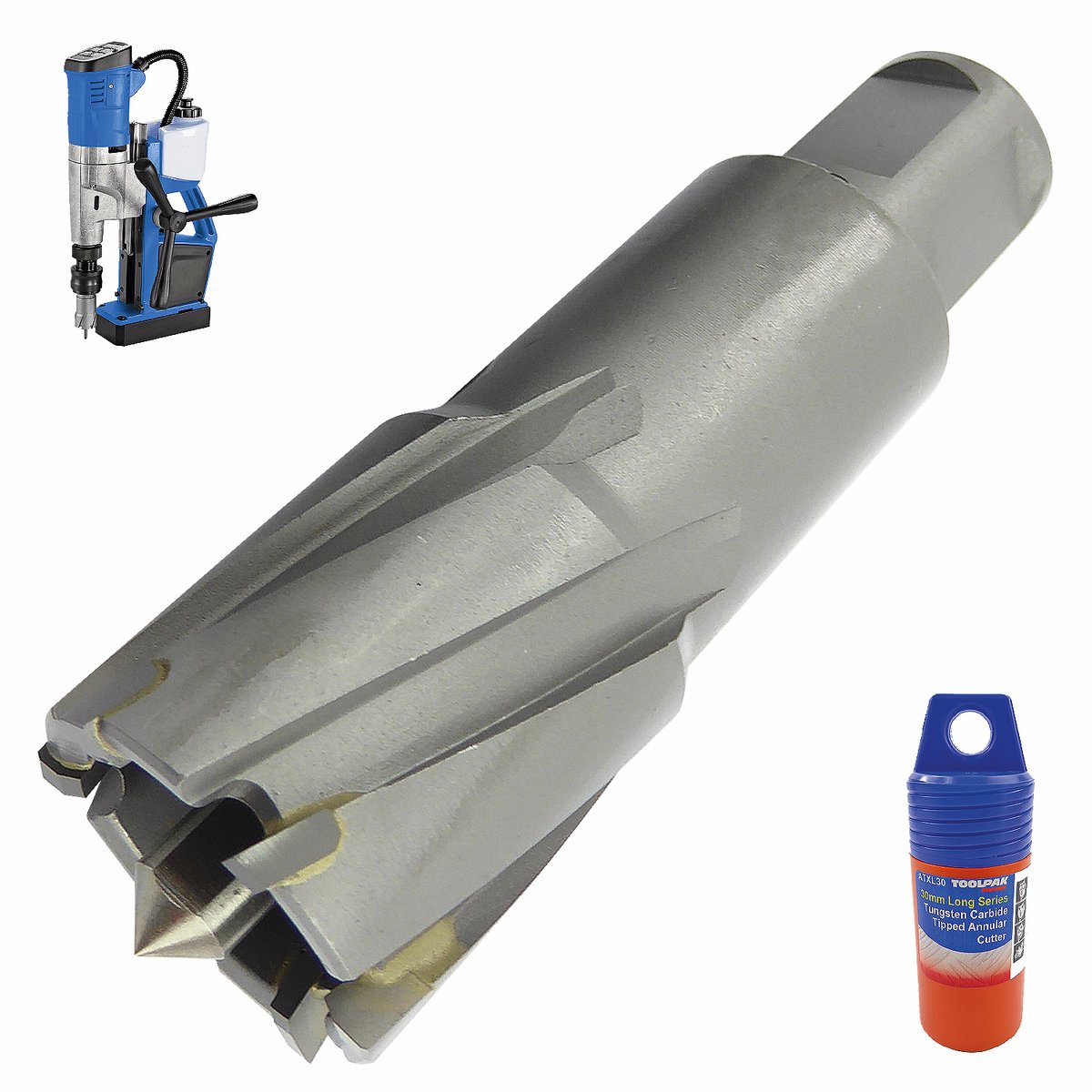 Toolpak's tweet image. New fast cutting TCT Annular Cutters capable of drilling in the hardest steels. These cutters can cut up to 60% more quickly and 10% longer life than HSS cutters. Unique carbide teeth cutter geometry provide easier, faster and quieter cutting performance. bit.ly/3j8Fcom