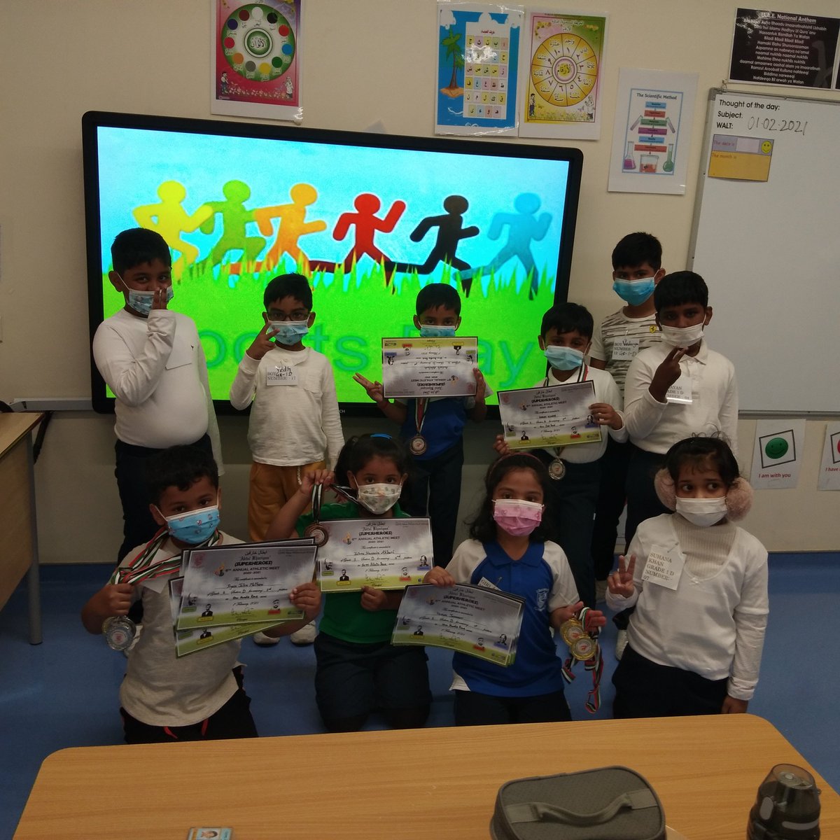 KinjalPU's tweet photo. Exercise not only changes your body, it changes your mind, your attitude and your mood.....little athletes of Grade 1-D were full of joy and energy.....Kuddos to our little champ... https://t.co/yh6nzhpGib