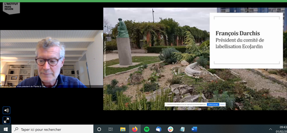 <a href="/FDarchis/">francois_darchis</a> vice-président de P&amp;C, président du comité de labellisation EcoJardin ouvre la rencontre EcoJardin aux côtés de <a href="/BrunoMillienne/">Bruno Millienne</a> président de l'@ARB_IDF. Une aventure collective avec 577 sites labellisés et + de 100 gestionnaires engagés. label-ecojardin.fr