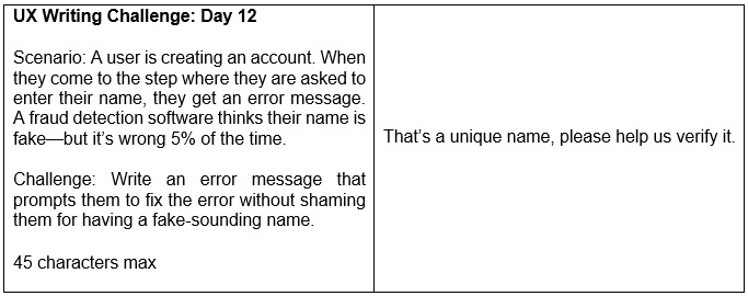 JC_writer15's tweet image. Should I use a period and separate the two sentences or is this format acceptable? #DailyUXWritingChallenge @dailyuxwriting