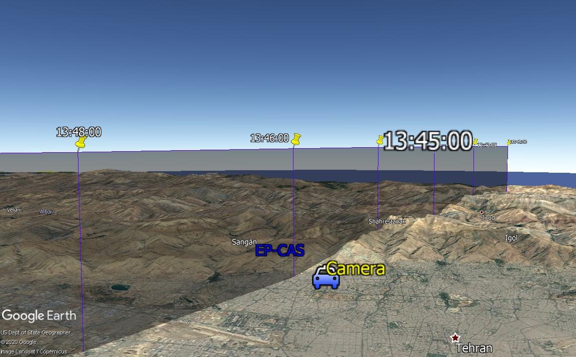 برای آنکه درک بهتری از زاویه رویت مسیر پروازی داشته باشید به این دو عکس نگاه کنید. وقتی از سطح زمین به یک شی سریع در ارتفاع زیاد نگاه می کنیم به نظر می رسد که دارد اوج می گیرد در حالیکه در عمل می تواند در مسیر کاملا افقی در پرواز باشد.
