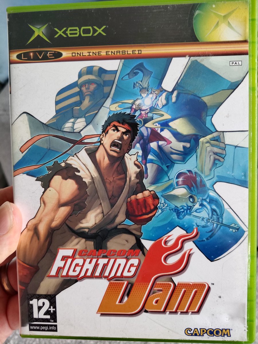 MrDJPea's tweet photo. Morning all. #FightingJam on the OG #Xbox is largely #Streetfighter characters with only a sprinkle from other franchise's. 4 charecters from @Capcoms lost #RedEarth are a nice addition though and my boy loved playing as the Dinosaur! We liked it but can we why some wouldn't. https://t.co/bHYfr8Yibg