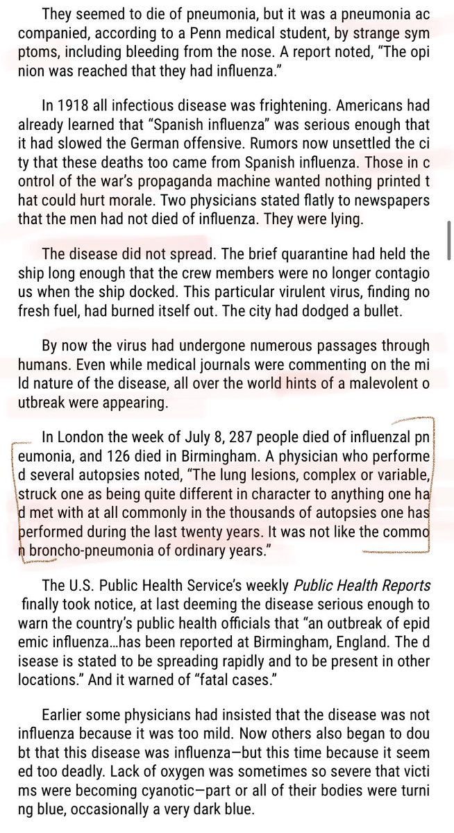 SixandLaura's tweet photo. The Great Influenza - by John Barry (excerpts)

#nineteeneighteen #spanishflu #historical #pandemic #wave #passage #virology #influenza 
https://t.co/uOshA3Ms52 https://t.co/6NOEKhqaJ5