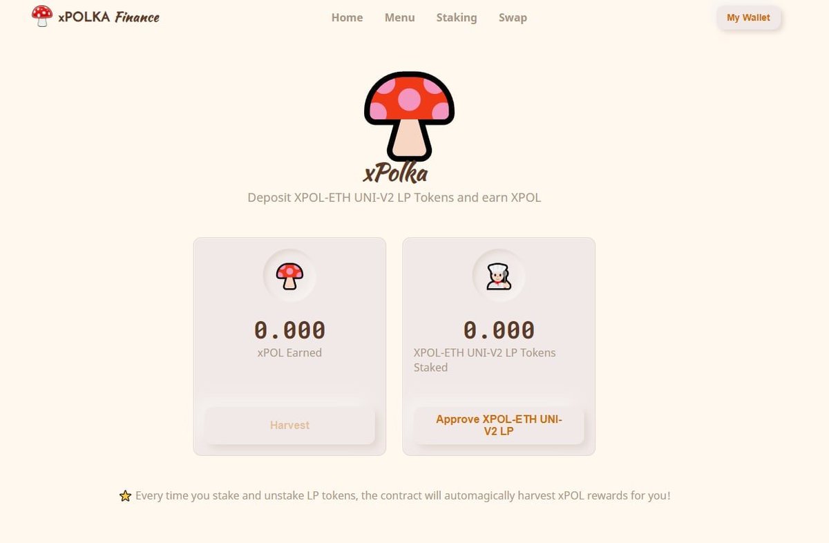 xPolka open to all investors !!!

You can trust your assets securely, directly from your wallet. We highly recommend using metamask wallets as they are generally more reliable and secure than software wallets.

Official website — xpolka.finance

#xPol #xPolka #Farm #DeFi