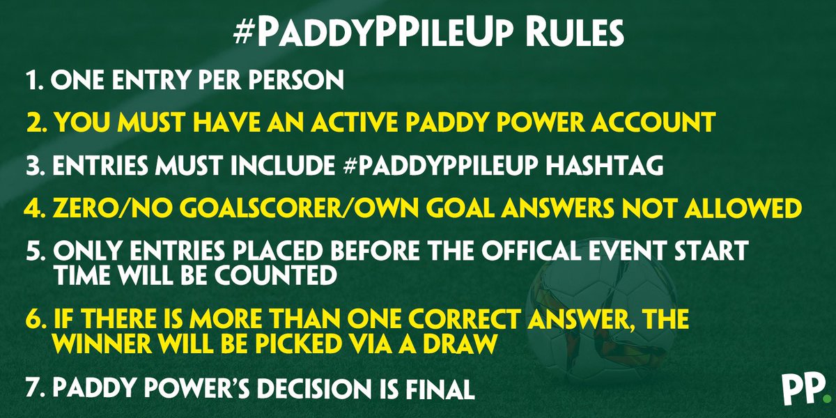 PPOffers's tweet photo. For a £100 free bet, predict the first goalscorer and first player carded in Watford v QPR. 

Please make clear who you’re nominating for which. Deadline to enter is 7.45pm.  You must use #PaddyPPileup in your tweet, full rules below. https://t.co/kNETdQGVBA